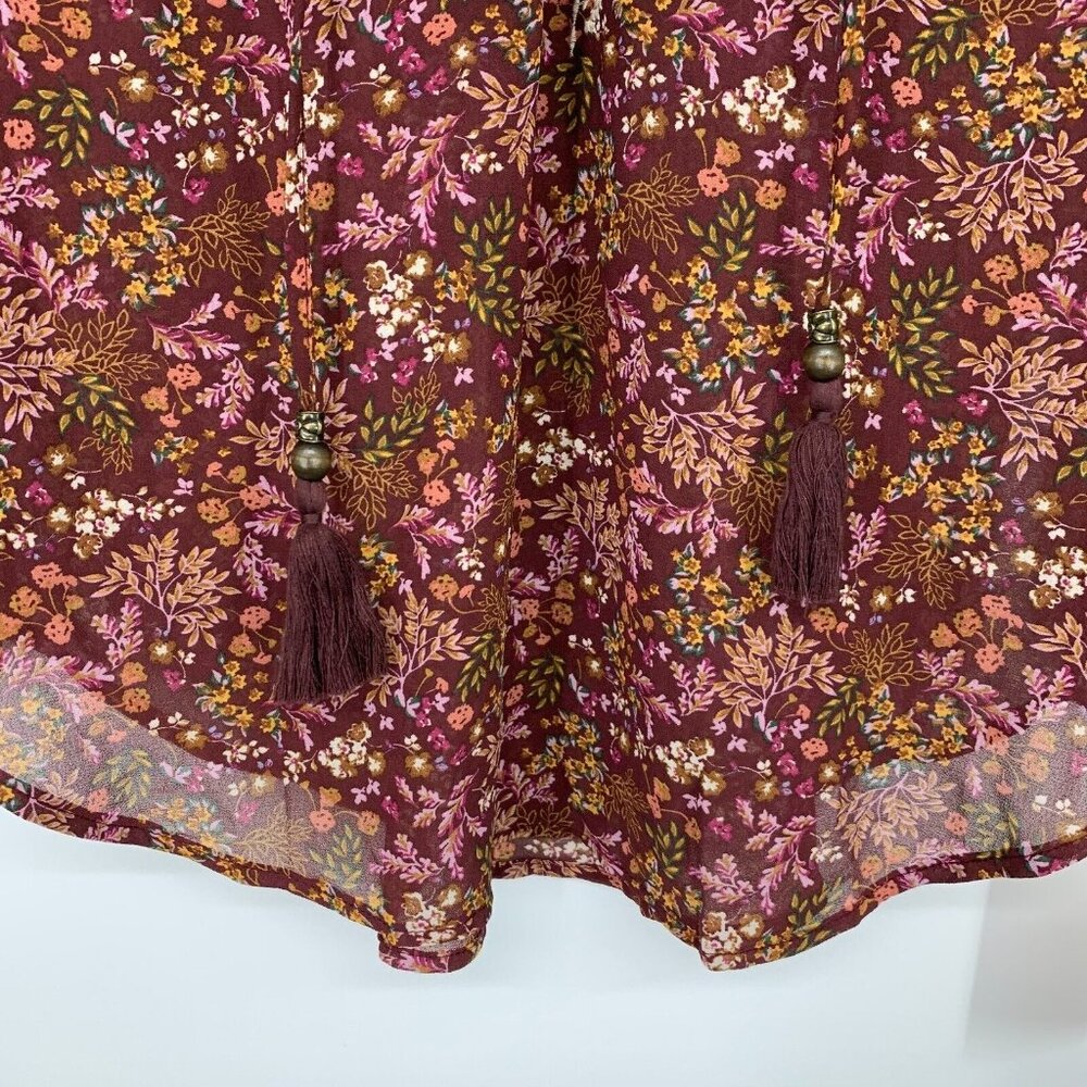 Mason & Belle Top Floral Print Bobby Embroidered Tie Detail NWT - Picture 6 of 12